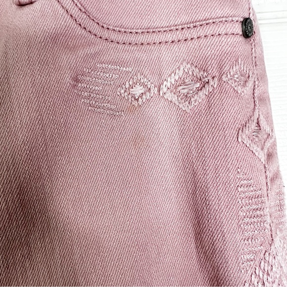 Sanctuary Embroidered Mid Rise Skinny Jeans in Dusty Rose Women’s Sz 27 - Picture 10 of 10